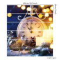 Pegatinas 3D de Navidad para escaleras, set de 6 con reloj vintage y velas luz - Reloj Vintage y Velas (SP-T041) / Juego de 6 Piezas (18x100cm)