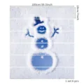Vista detallada de las pegatinas 3D para escaleras de muñeco de nieve, 100x18 cm. - Muñeco de Nieve en la Nieve (SP-T042) / Juego de 6 Piezas (18x100cm)