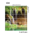 Dimensiones del juego de 6 pegatinas de escalera 3D cascada, cada tira 100x18 cm - Cascada de Bosque (SPZ-T24008) / 6 Piezas
