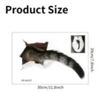 Detailed size information for 3D cat tail toilet sticker showing 30x20cm dimensions - Creative 3D Cat Tail Style (SP-S0227)