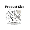 Dimensions for the 30cm square cartoon toilet sticker featuring 'I'll give you a hug' text - Anthropomorphic Toilet Hug Style (SP-S0165) / 30x30cm