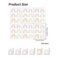 Gedetailleerde afmetingen voor kleurrijke regenboog waterdichte badkuip muurstickers. - Regenboogstijl (SP-B030) / 6 Stuks/Verpakking (15x20cm)