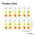 Dimensions of 6-piece starfish bathtub sticker set, 15x20cm sheets, waterproof and anti-slip. - Cartoon Sea Star Style (SP-B041) / 6 Pieces/Pack (15x20cm) / Colorful