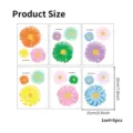 Dimensions of 6pcs set colorful daisy waterproof non-slip bathtub stickers 15x20cm - Multicolor Cartoon Flower (SPW-B093) / 6 Pieces/Pack (15x20cm)