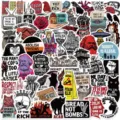 Set di 50 adesivi graffiti attivisti impermeabili per decorazione laptop e chitarra - Adesivi Tema Attivismo / 50 Fogli / Colorato