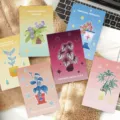 Artistic botanical postcards with stylized plant illustrations for wall decoration - Magical Plant Series / 10 Sheets Set