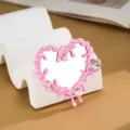 Dettaglio specchio cuore fluido rosa Y2k con strass per decorazione cover fai-da-te - Decorazione Specchio Sospesa (D3486) / Rosa