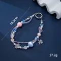 Colgante de cuentas para móvil hecho a mano con caballito de madera, 16,5 cm - Trébol Caballo Strass (K6255) / Trébol Caballo Strass