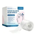 Rollo de hojas de silicona transparente para cicatrices faciales y corporales, impermeable. - 1 Rollo/Paquete / Transparente