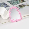 Pink fluid frame mirror with heart gems for DIY phone case and jewelry accessories - Pink