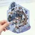 Squisito adesivo per stanza gotica in miniatura 3D per scrapbooking e decorazioni fai-da-te - Ristorante Gotico