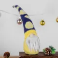 Simpatica bambola gnomo frutta peluche con cappello limone, ideale per decorare la casa. - Cappello Blu