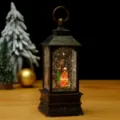 Lanterne de noel scintillante avec lumiere LED scene de nativite decoration de table - Sainte Famille