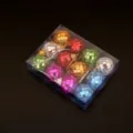 Boules à facettes disco colorées pour décoration de sapin de noël, ornements suspendus en boîte. - 3CM 12 PCS / Multicolore
