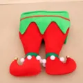 Christmas Elf Legs Hanging Decoration Upside Down Plush Tree Topper Holiday Party Prop - Elf Style