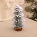 Mini sapin de Noel floque de neige ornament de bureau pour decoration de fete - Sans Lumière / 15x8cm