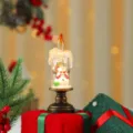 Candela LED natalizia con globo di neve e simpatico pupazzo di neve per decorazione festiva. - B Pupazzo di neve