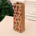 Weihnachten Kraftpapier Weintüte Geschenktüte mit Weihnachtsmann Motiv für Festtagsverpackung - Stil 4