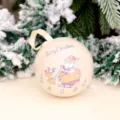 Kerstbal ornament kerstboom hangend decoratief snoesje santa kerstversiering - Beige Kerstman