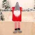 Weihnachts-Wichtel-Kordelzug-Geschenkbeutel mit langen Baumelbeinen, festliche Party-Deko rot. - Roter Stil