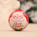 Mooie kerstbal snoepdoos en boomhanger met leuke kerstman ontwerp voor feestdagen en decoratie. - Baard Kerstman