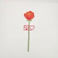 Calamita frigo rosa simulazione DIY regalo San Valentino decorazione camera letto - 520 / Rosso