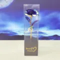 Colorful gold foil artificial rose flower gift box romantic Valentine's Day present - Purple