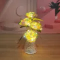 Holographic artificial rose bouquet LED night light gift desktop decorative ornament SKU - Decorative Lantern Sets with Gift Boxes / Multi-Color Gold
