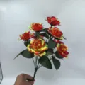 Holografischer 9-Kopf künstlicher Rosenstrauß, bunte Folienblumen-Variante als Geschenk. - Exquisite Laternen-Sets / Irisierend