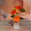LED artificial rose flower night light bouquet romantic table decoration gift for valentine. - Decorative Lantern Sets with Gift Boxes / Iridescent