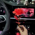 Kunstmatig goudfolie roos bloem rode glittercadeau voor valentijnsdag romantische decor - Goudglitter rood