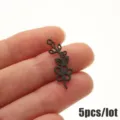 Stainless steel black flower pendant DIY jewelry charm minimalist hanging 5pcs/lot - 5 Pieces / May Hawthorn Black