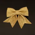 Christmas gold glitter bow ornament, sparkling holiday tree hanging decoration for home decor - Style 5 1 Piece / Gold