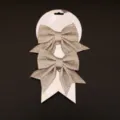 Glitter Christmas bows decorative hanging bows for holiday home tree party decor set - No.6 2 Pieces / Champagne