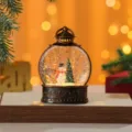 Christmas snow globe lantern decorative water filled luminous night light festive tabletop decor - Snowman Head