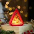 Christmas decorative glowing night light featuring a cute snowman design for holiday home decor. - Snowman / Red