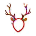 Weihnachten LED leuchtendes Rentier Geweih Haarreif festliche Party Dekoration Haarschmuck - Stil 17 Leuchtendes Groes Geweih Khaki