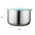Bol de Acero Inoxidable con Tapa 7x11cm Cuenco para Huevos Cocina Almacenamiento Pro - Cuenco para huevos al vapor con tapa