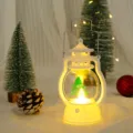 Mini LED Christmas vintage lantern decorative prop with warm light, perfect for holiday home decor. - Style D