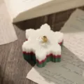 Bougie parfumée de Noël flocon de neige en cire de soja avec petite cloche, cadeau festif. - Flocon de neige dégradé
