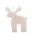 Candela profumata a forma di alce bianco per decorazioni natalizie e regalo festivo. - Alce / Avorio