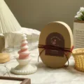 Εξαιρετικό αρωματικό κερί σε στρώσεις με κομψό κουτί δώρου για ζεστή διακόσμηση σπιτιού - Κουτί δώρου Πηγάδι των ευχών με ροζ διαβάθμιση