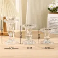 Candelabro de cristal columna romana vintage europeo para decoracion de mesa hogar - Candelabro de columna romana - pequeño / Café