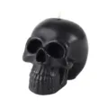 Black skull scented candle Halloween spooky decor Gothic home decoration party wax gift. - Skull