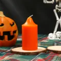 Halloween ghost scented candle orange wax holiday party gift home decor ambient ornament - Cylinder / 5x12.5cm