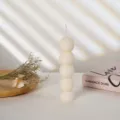Candela profumata avorio a 5 sfere, candela decorativa estetica per la casa e le feste. - Bianco