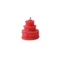 Red 3-layer cake scented candle soy wax birthday party decoration home decor photography prop - Red Cake