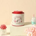 French wedding little rabbit scented candle tin jar, romantic gift for best friend and home decor. - Red