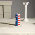 Vela perfumada cilíndrica con estampado de bandera, elegante accesorio decorativo para el hogar. - Cilindro con pegatina 5 * 12,5
