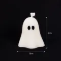 Halloween ghost soy wax scented candle, cute white ghost shape, height 6cm for decor. - Ghost Style B / 65.00g